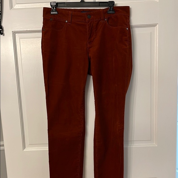 Talbots Rust Corduroy Signature Straight Leg Pants - Picture 1 of 7